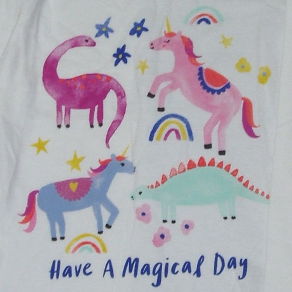Purple Pants & Dino Unicorn Tee Girls - Picture 3 of 10